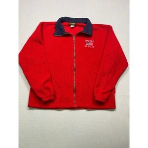 Colorado Full Zip Fleece Poly Cotton Red United We Stand M Mens